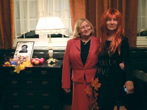 .    From left: Irena Zielinska, the manager of "Parlour" from 1996 to 2006 and Jolanta Nitka, the manager of "Parlour" since 2006.      Concert in the Wroclaw Philharmonic 22.10.2012 r. (1023 Liszt Evening).    Photo by Maciej Szwed.